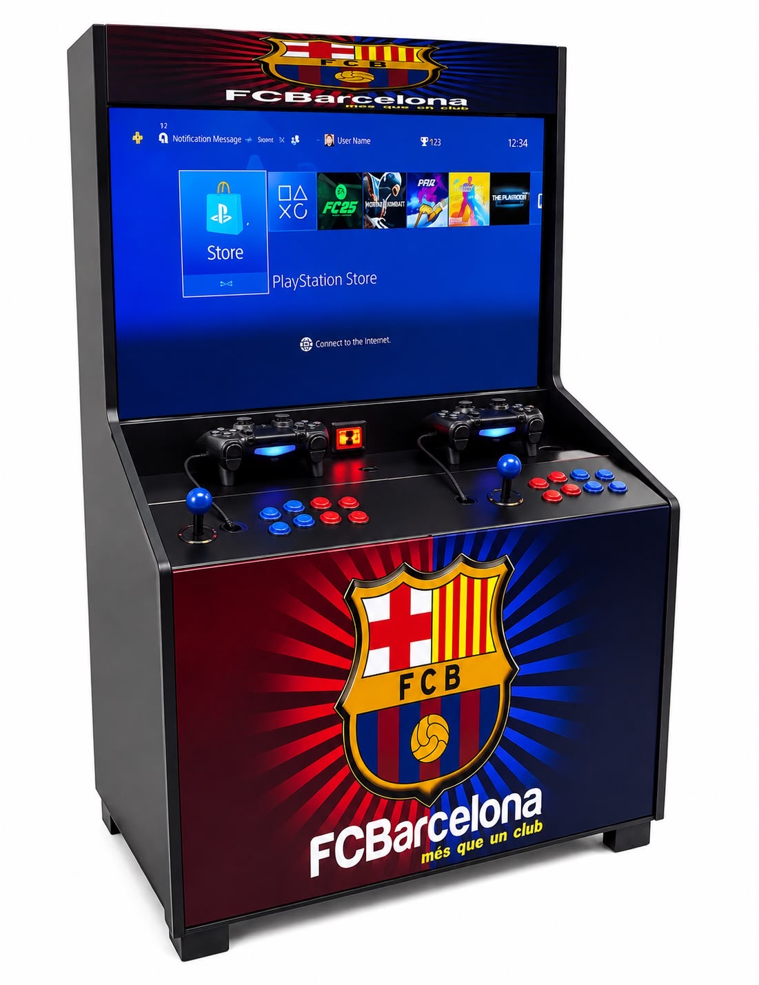 FC Barcelona custom arcade cabinet